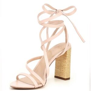 A D & Daughters Avienna Leather Lace-up Dress Sandals Sz 9 Color Blush